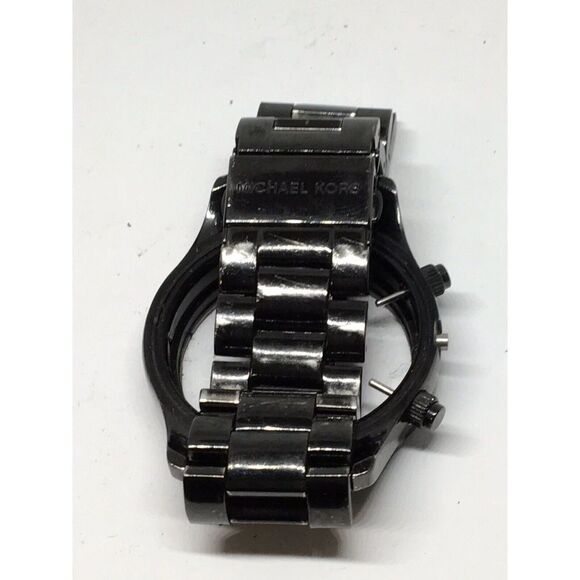 Authentic Michael Kors Watch Parts Links Case Band 18mm Silver A649 - Picture 6 of 6